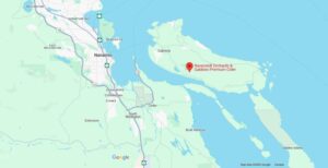 map of Gabriola Island in British Columbia Canada